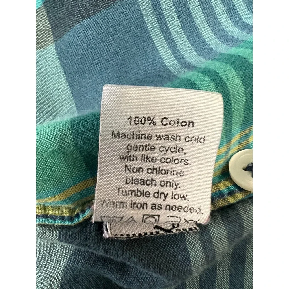 J Crew Men's Blue Yellow Green Plaid Button Down Shirt Size M *READ*
